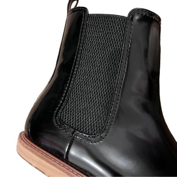 Gianni Bini patent ankle Chunky Platform lug boots 9.5 - Picture 3 of 3